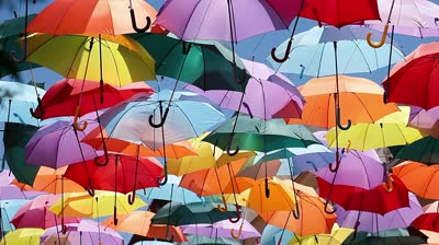 stock-footage-background-colorful-umbrella-street-decoration